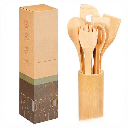 Bamboo Cooking Shovel Spoon Eight-piece Set